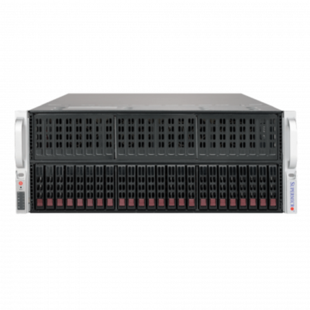 Платформа Supermicro 4U SYS-4029GP-TRT, до двух процессоров Intel Scalable, DDR4, 24x2,5 HDD SATA, до восьми графических ускорителей