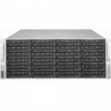 Платформа Supermicro 4U SSG-5049P-E1CTR36L, Один процессор Intel Xeon Scalabl, Intel C622, DDR4, 36x3.5HDD, 2x2,5HDD, SAS3 via LSI 3008, 2x10GBase-T
