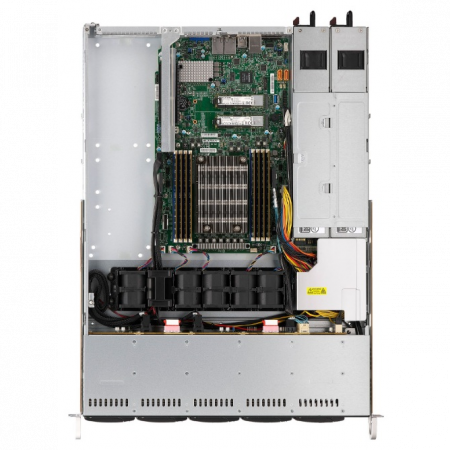 Платформа Supermicro 1U 1114S-WTRT, Один процессор AMD Epyc 7002, DDR4, 10x2,5 HDD SATA, 2x10GBase-T