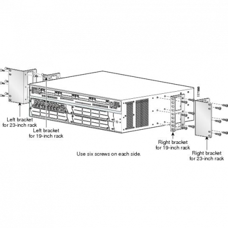Крепление для маршрутизаторов Cisco 3845 в стойку 19