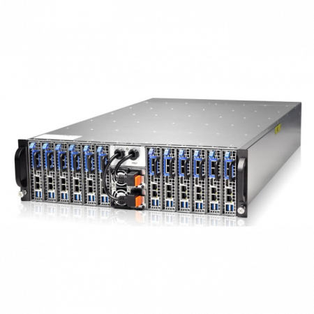Серверная платформа Gooxi 3U SY312-S24R-G3 12xNode, no CPU(LGA1151)/4*DDR4 ECC UDIMM/ C242 / no HDD(2)LFF/ 4xGE