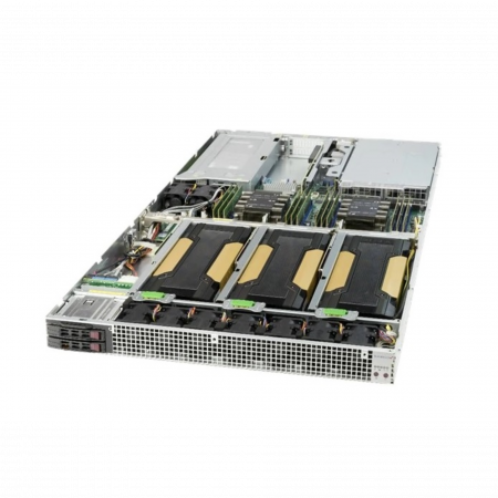 Платформа Supermicro 1U SYS-1029GQ-TNRT, до двух процессоров Intel Scalable, DDR4, 2x2,5 NVMe, 2x10Gbase-T, до четырех графических ускорителей