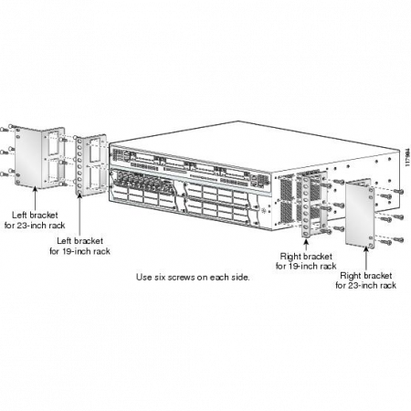 Крепление для маршрутизаторов Cisco 3845 в стойку 19