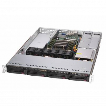 Платформа Supermicro 1U AS-1014S-WTRT, Один процессор AMD Epyc 7002, DDR4, 4x3,5 HDD SATA, 2x10GBase-T