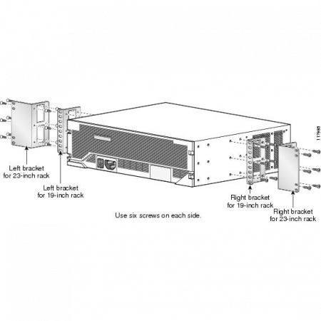 Крепление для маршрутизаторов Cisco 3845 в стойку 19