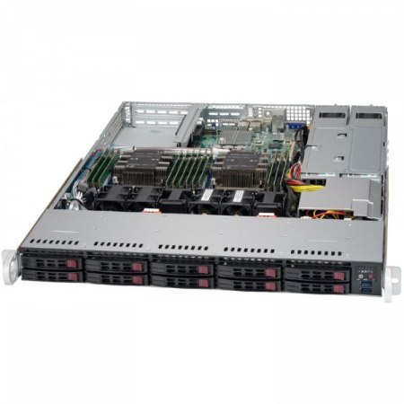 Платформа Supermicro 1U SYS-1029P-WTRT, Два процессора Intel  Xeon Scalable, DDR4, 10x2,5 HDD SATA, 2x10GBase-T